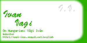 ivan vagi business card